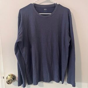 Uniqlo Men’s Long Sleeve Tee Crewneck Pullover Blue Size Large